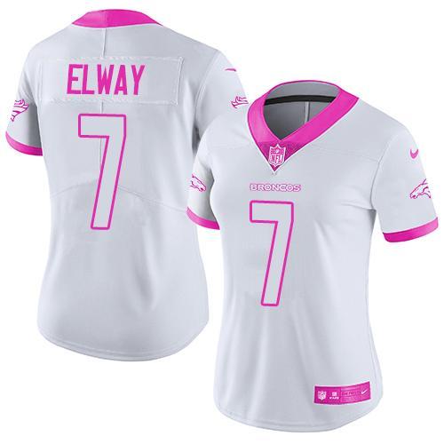 Women White Pink Limited Rush jerseys-003